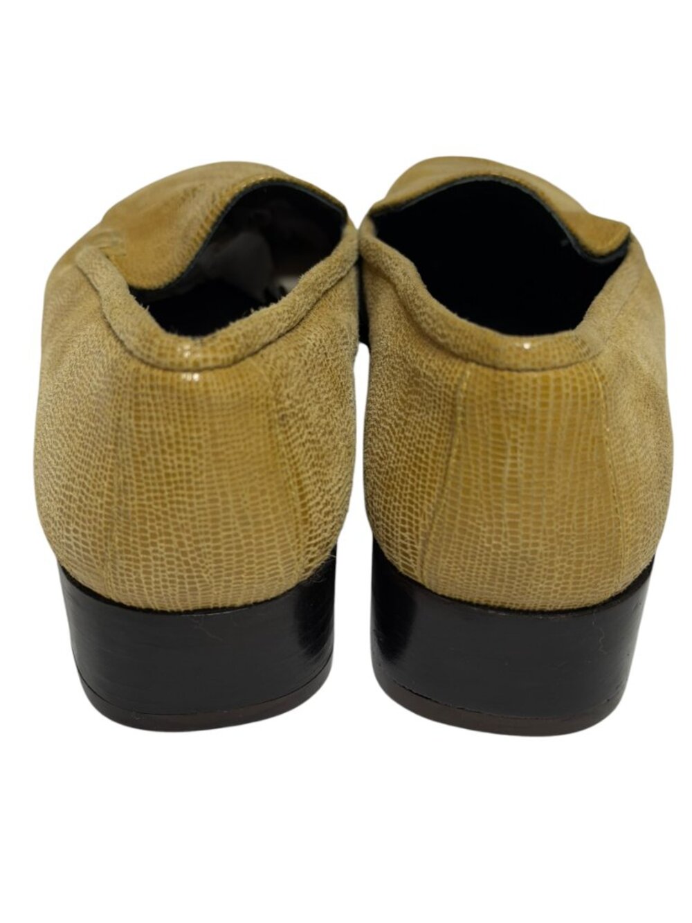 Studio Elman Elton Womens Loafers Shoes Alligator Beige Light Tan 6 - Picture 7 of 12